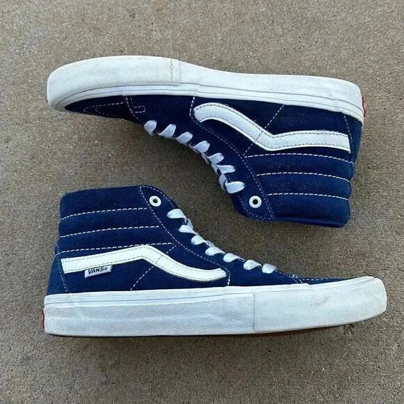 Vans SK8-Hi Pro Classics UltraCrush Blue Suede Mens Size 7 - Picture 1 of 12